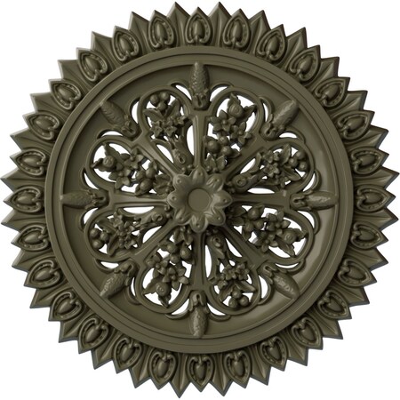 Ekena Millwork Lariah Ceiling Medallion (Fits Canopies up to 1 3/8"), 24 3/4"OD 1 3/8"ID x 3 1/4"P, Painted Turtle CM24LAPTF